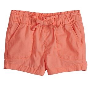 New Jumping Beans Girls Paperbag Waist Shorts 4T Pink Coral Peach Cotton